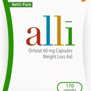 alli Diet Weight Loss Supplement Pills, Orlistat 60mg Capsules, 170 Count